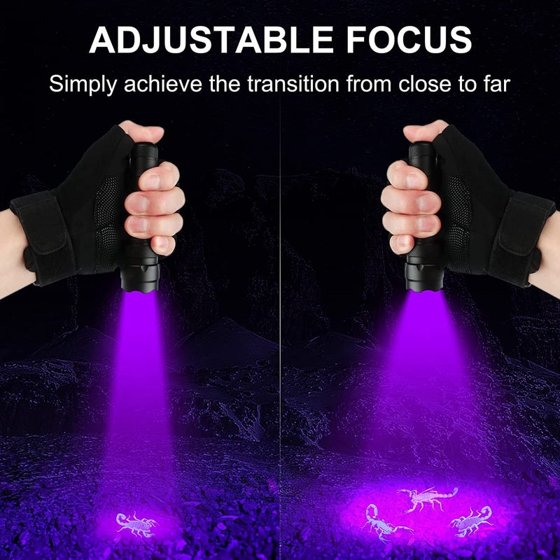 ULTRAFIRE Black Light UV Flashlight, Super Power UV 395-405 nm LED WF-502B Blacklight Flashlights for Leak Detector, Pet Urine Stain, Bed Bug (Not Included Batteries) - Image 2